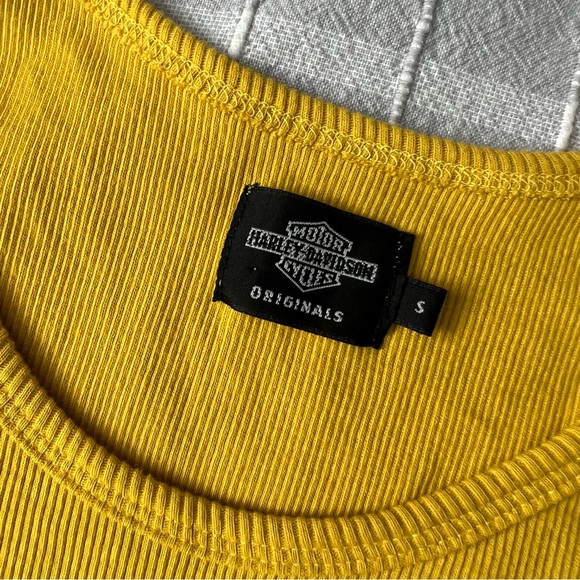 HARLEY DAVIDSON Milwaukee Local's Slim Ribbed Tank Top - RoadwaY Yellow - Picture 4 of 8